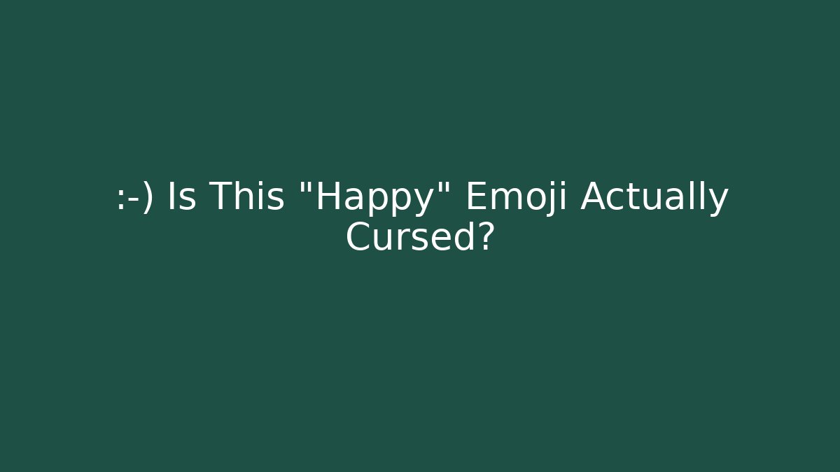 😊 Is This "Happy" Emoji Actually Cursed? - Create More Assets
