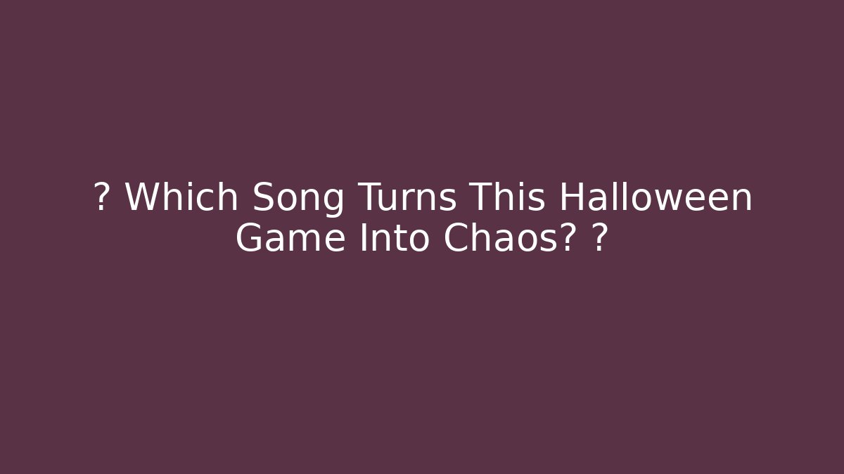 🤔 Which Song Turns This Halloween Game Into Chaos? 👻 - Create More Assets