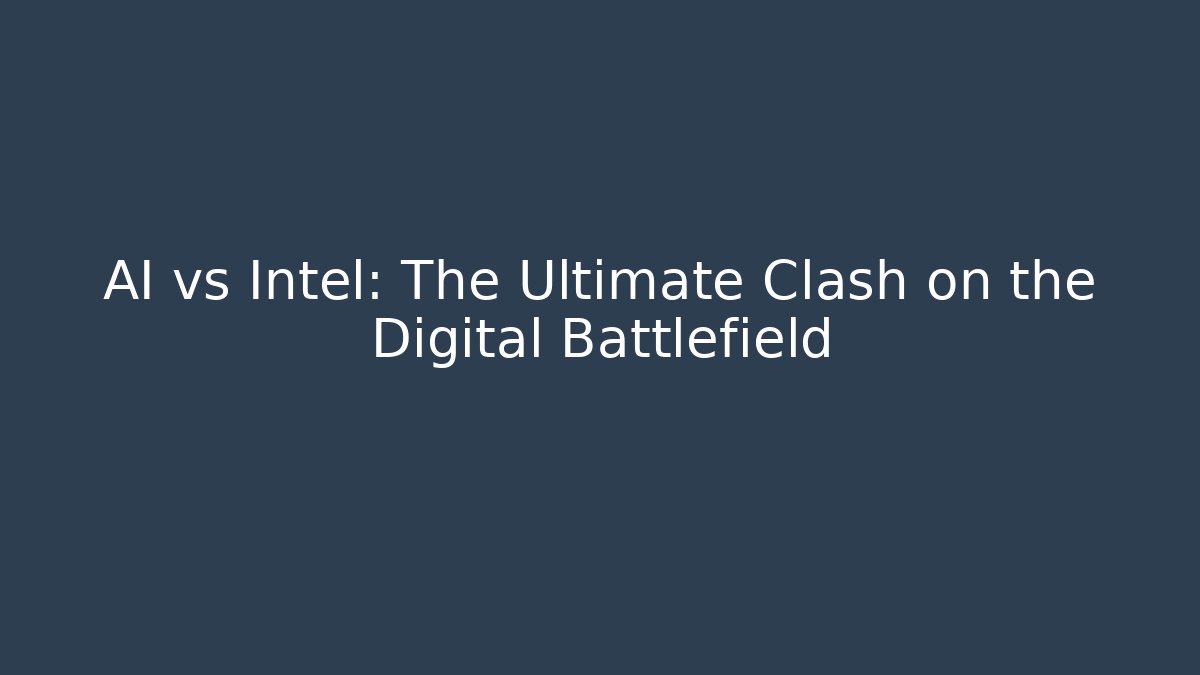 AI vs Intel: The Ultimate Clash on the Digital Battlefield - Create More Assets