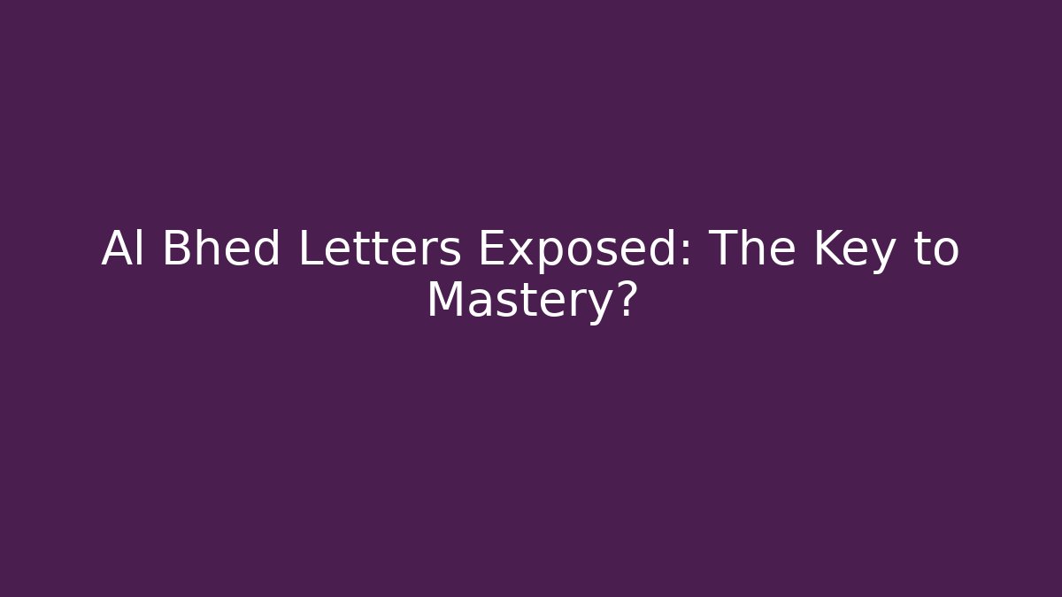 Al Bhed Letters Exposed: The Key to Mastery?
