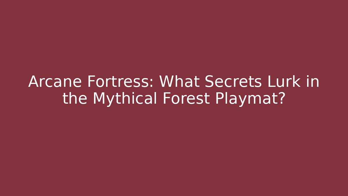 Arcane Fortress: What Secrets Lurk in the Mythical Forest Playmat?