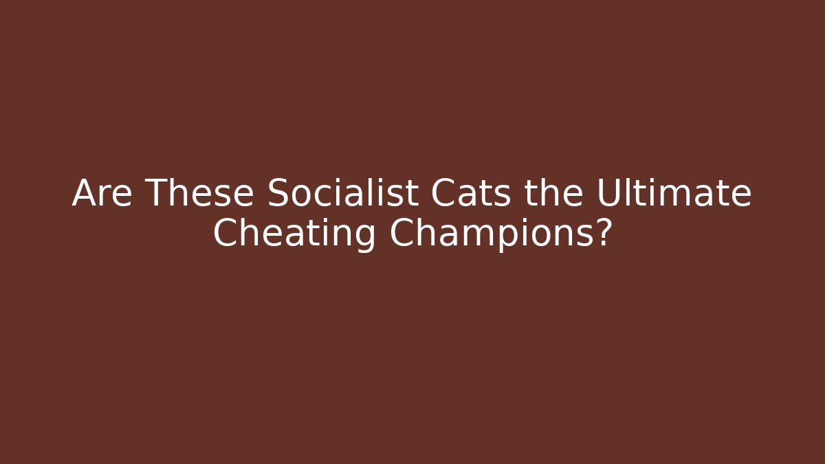 Are These Socialist Cats the Ultimate Cheating Champions?