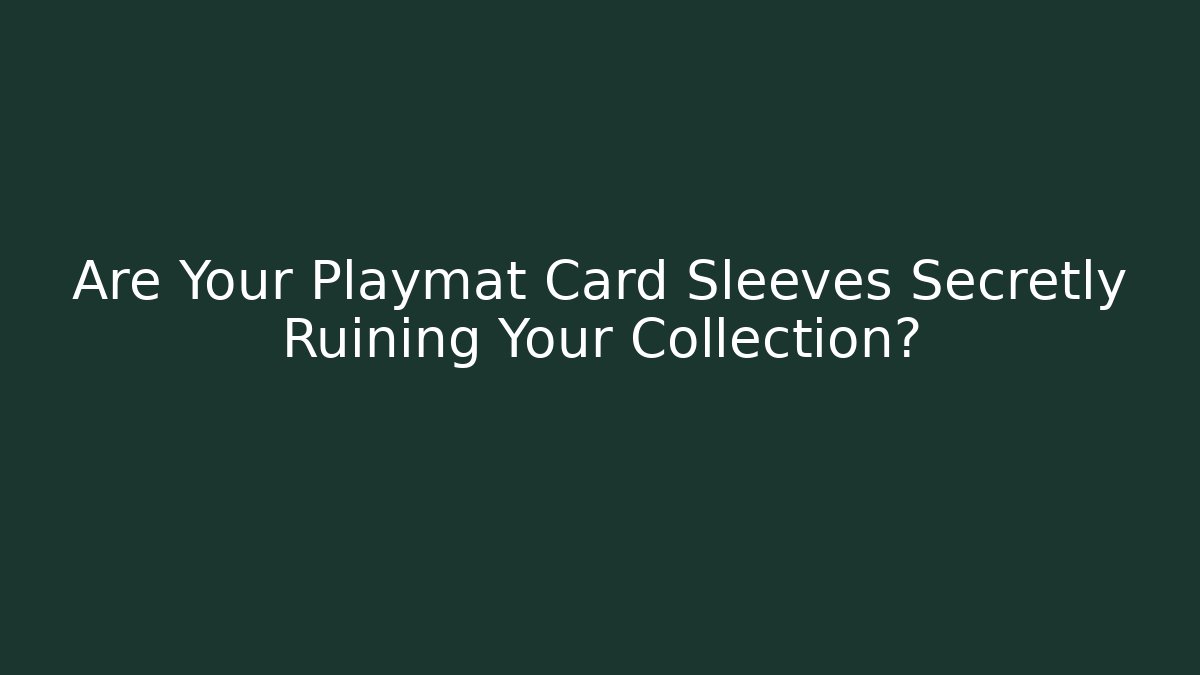 Are Your Playmat Card Sleeves Secretly Ruining Your Collection?