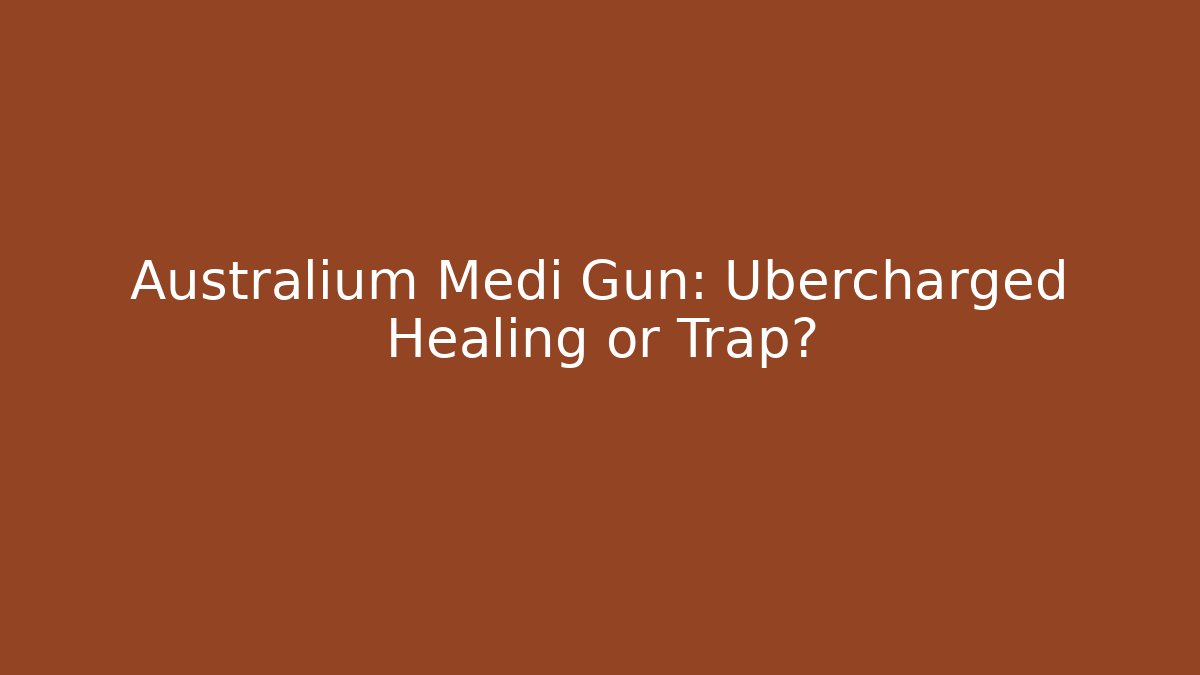 Australium Medi Gun: Ubercharged Healing or Trap?
