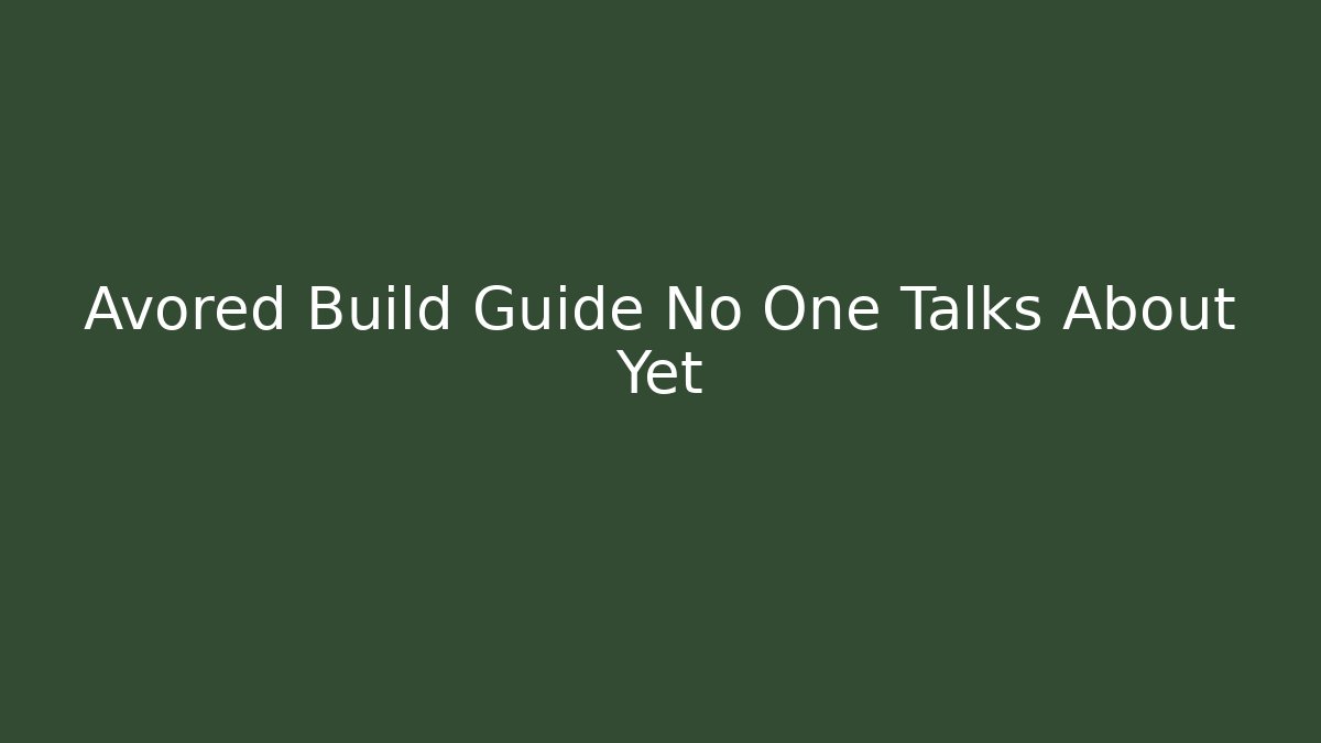 Avored Build Guide No One Talks About Yet