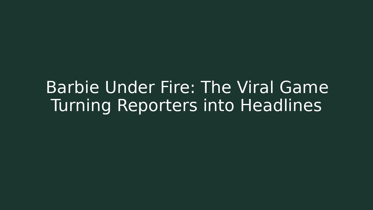 Barbie Under Fire: The Viral Game Turning Reporters into Headlines