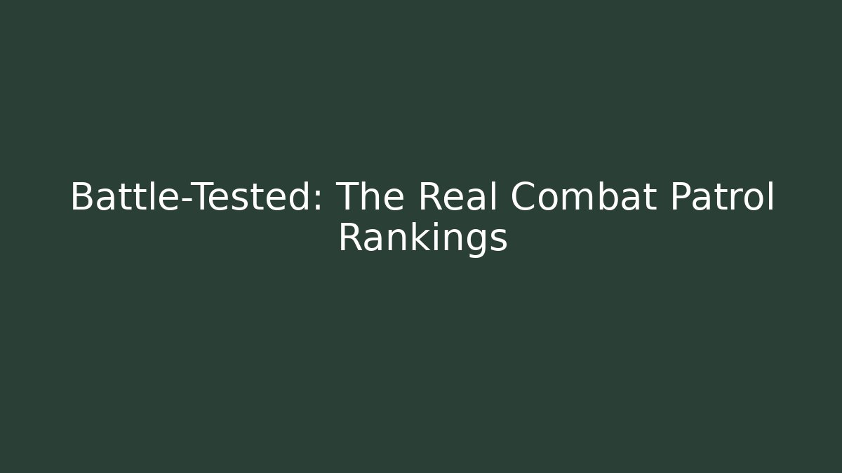 Battle-Tested: The Real Combat Patrol Rankings - Create More Assets