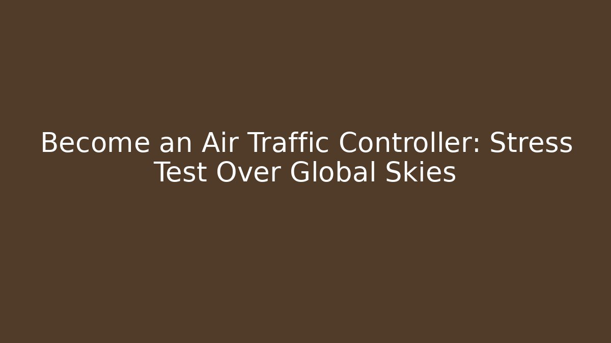 Become an Air Traffic Controller: Stress Test Over Global Skies