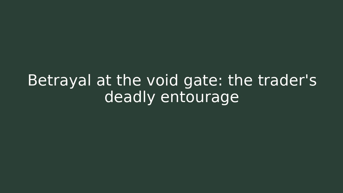 Betrayal at the void gate: the trader's deadly entourage