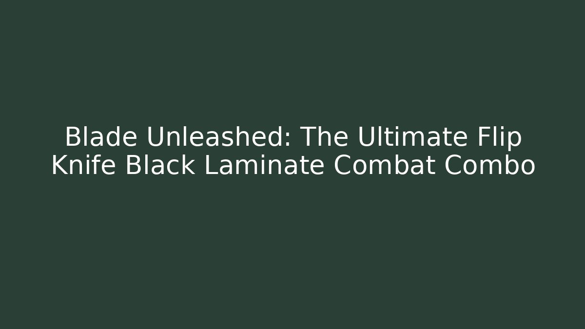 flip knife black laminate