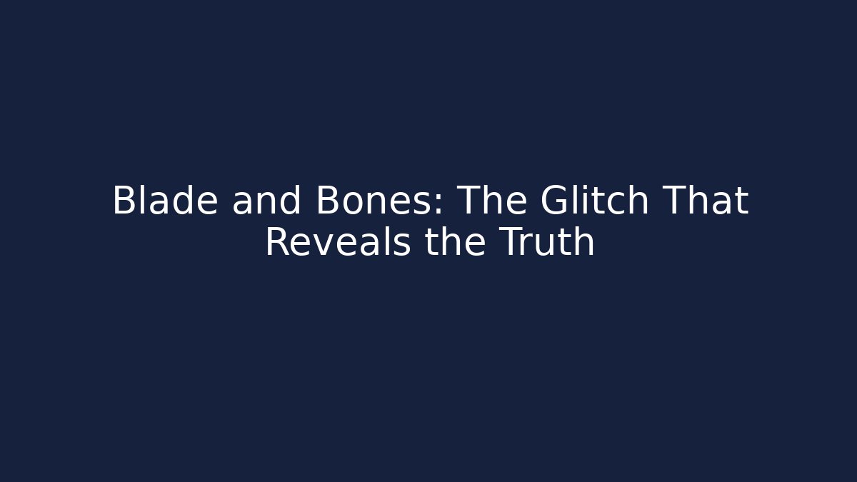 Blade and Bones: The Glitch That Reveals the Truth