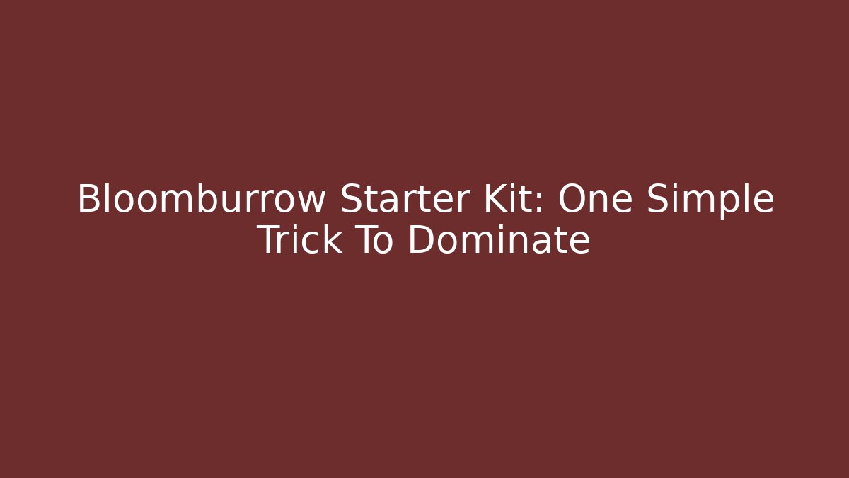 Bloomburrow Starter Kit: One Simple Trick To Dominate - Create More Assets