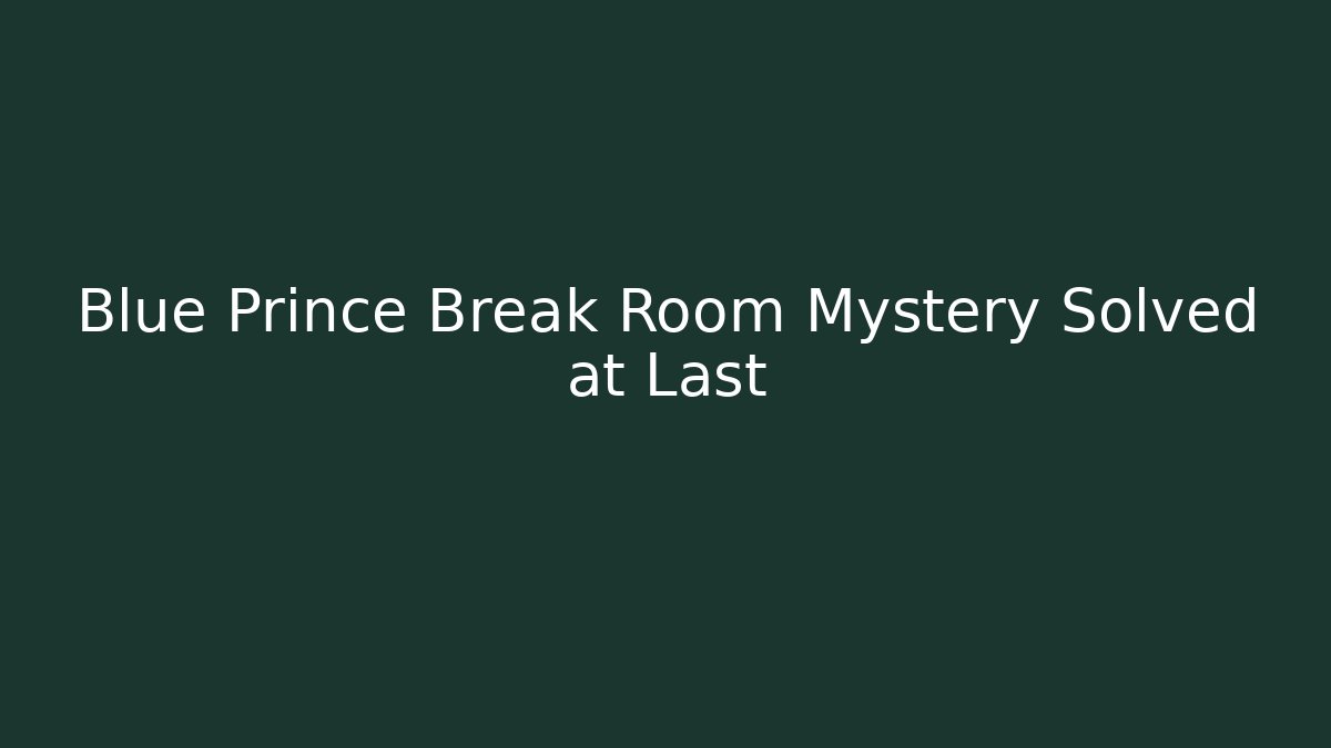 Blue Prince Break Room Mystery Solved at Last
