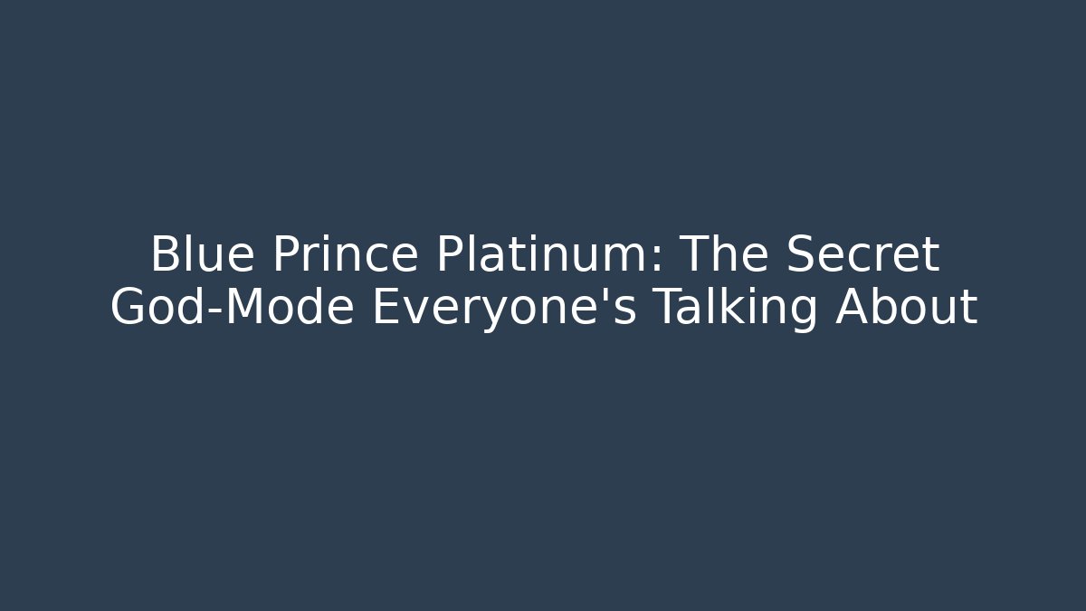 Blue Prince Platinum: The Secret God-Mode Everyone’s Talking About