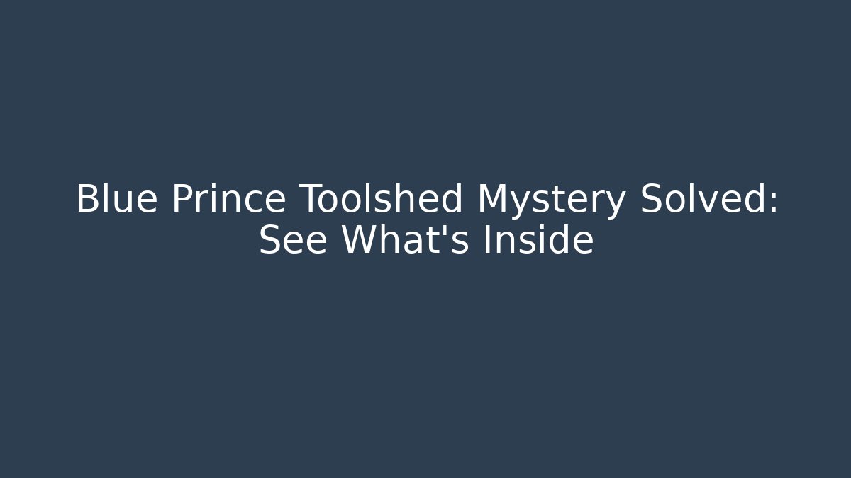 Blue Prince Toolshed Mystery Solved: See What’s Inside