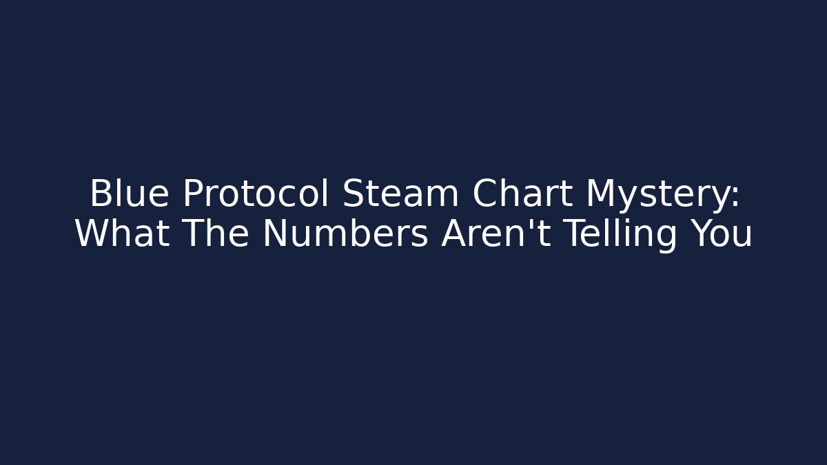Blue Protocol Steam Chart Mystery: What The Numbers Aren’t Telling You