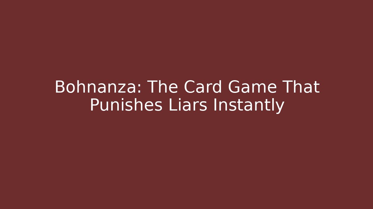Bohnanza: The Card Game That Punishes Liars Instantly