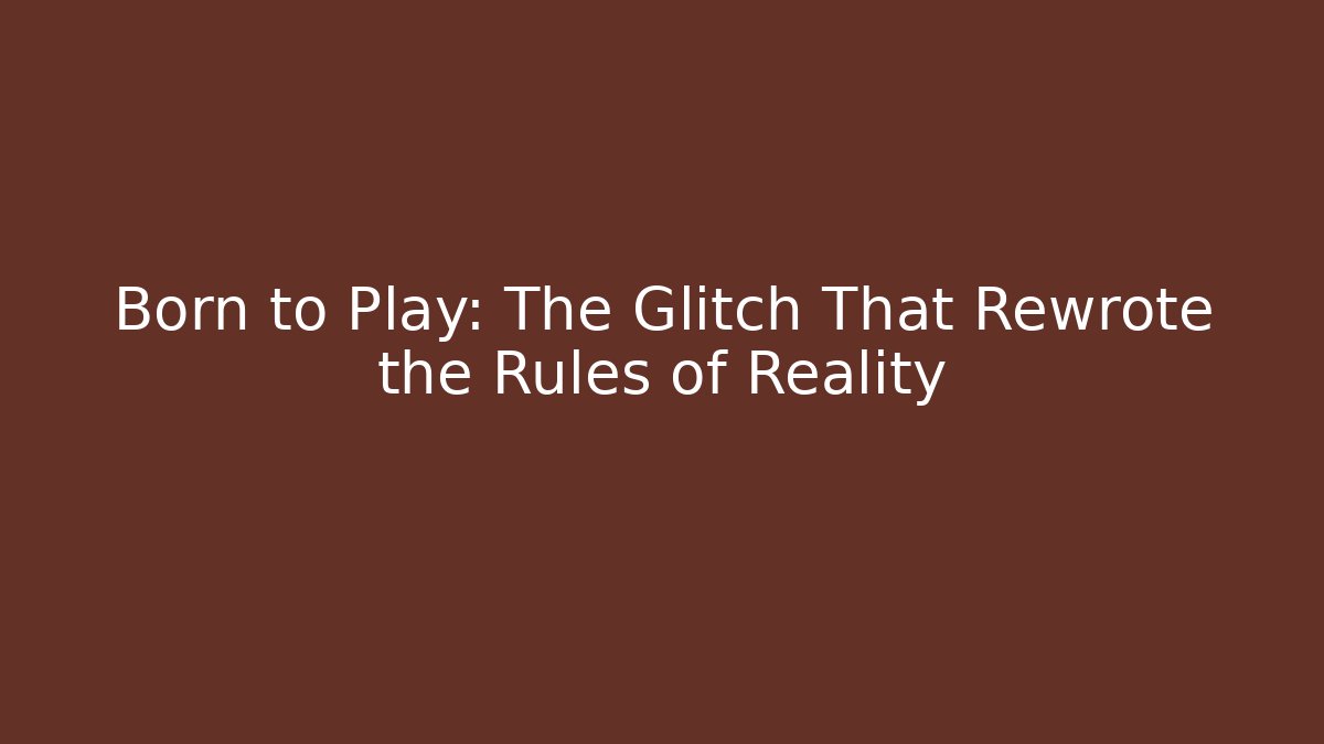 Born to Play: The Glitch That Rewrote the Rules of Reality