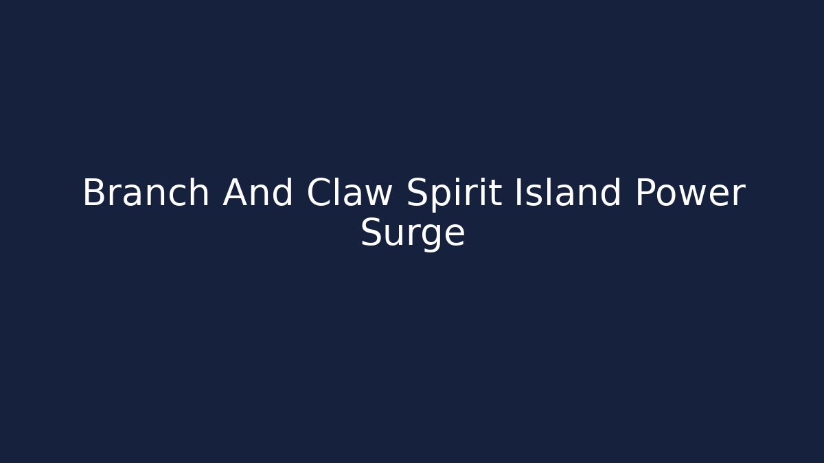 Branch And Claw Spirit Island Power Surge