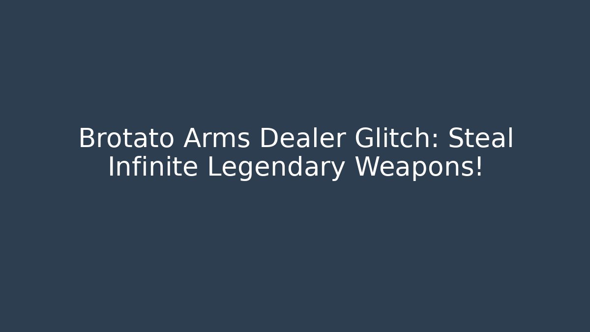 Brotato Arms Dealer Glitch: Steal Infinite Legendary Weapons!