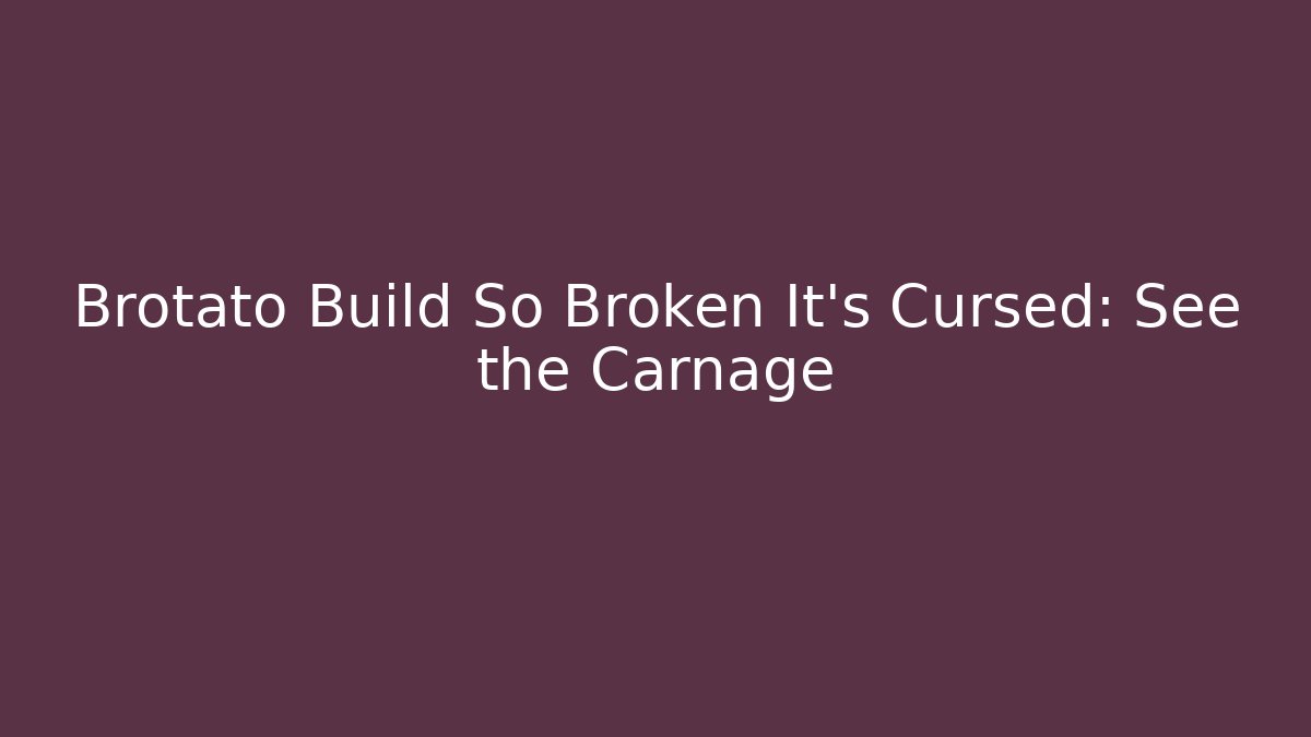 Brotato Build So Broken It's Cursed: See the Carnage