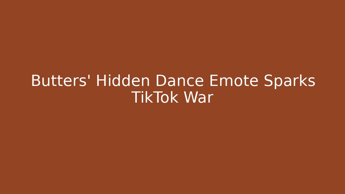 Butters' Hidden Dance Emote Sparks TikTok War