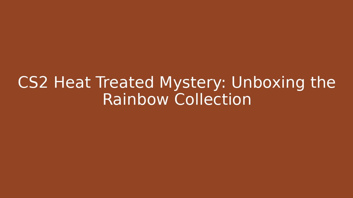 CS2 Heat Treated Mystery: Unboxing the Rainbow Collection
