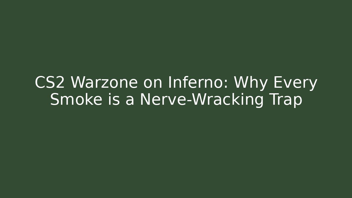 CS2 Warzone on Inferno: Why Every Smoke is a Nerve-Wracking Trap