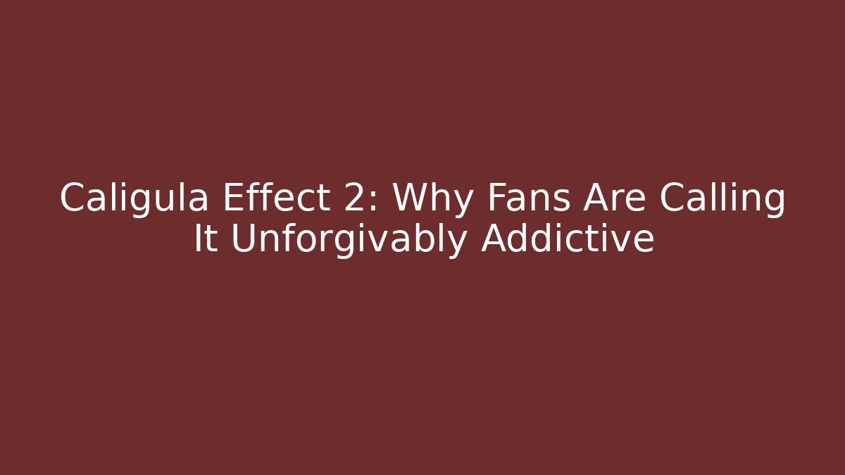 Caligula Effect 2: Why Fans Are Calling It Unforgivably Addictive