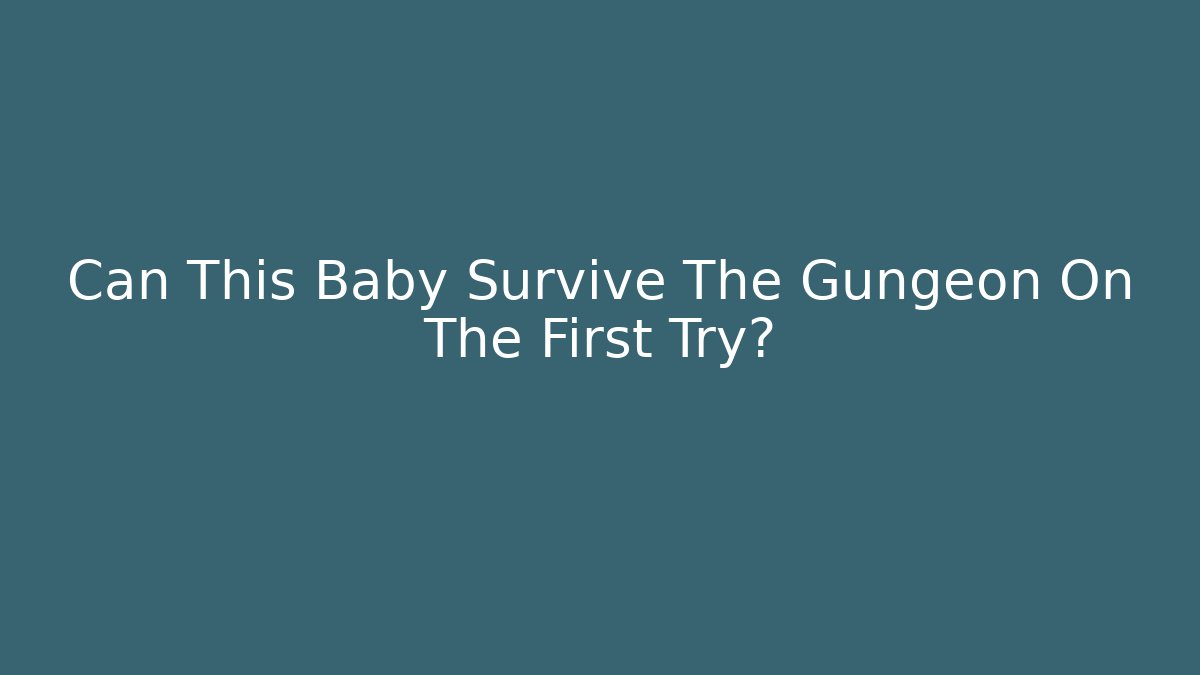 Can This Baby Survive The Gungeon On The First Try?