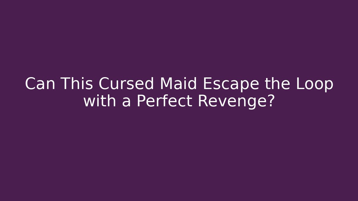Can This Cursed Maid Escape the Loop with a Perfect Revenge?