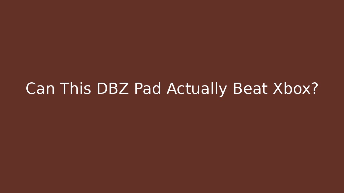 Can This DBZ Pad Actually Beat Xbox?