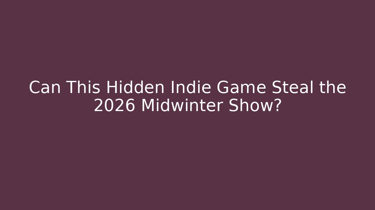 Can This Hidden Indie Game Steal the 2026 Midwinter Show?