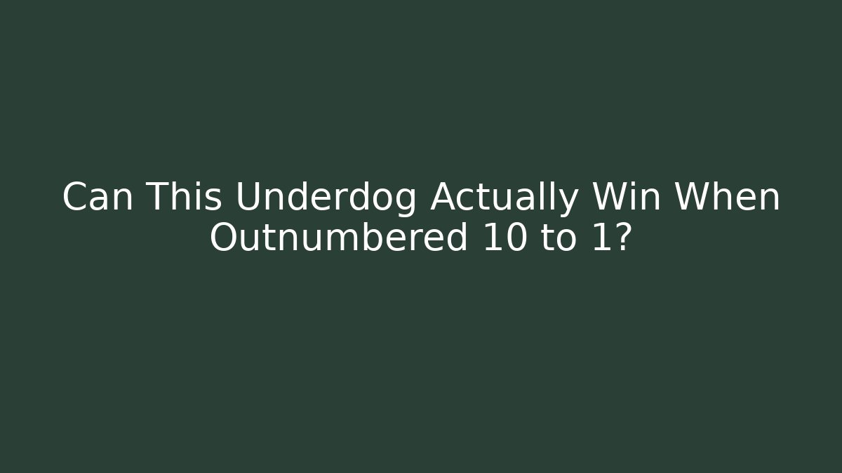 Can This Underdog Actually Win When Outnumbered 10 to 1? - Create More Assets
