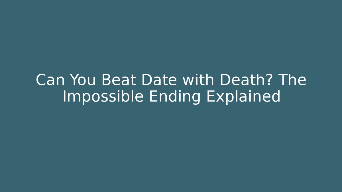 Can You Beat Date with Death? The Impossible Ending Explained