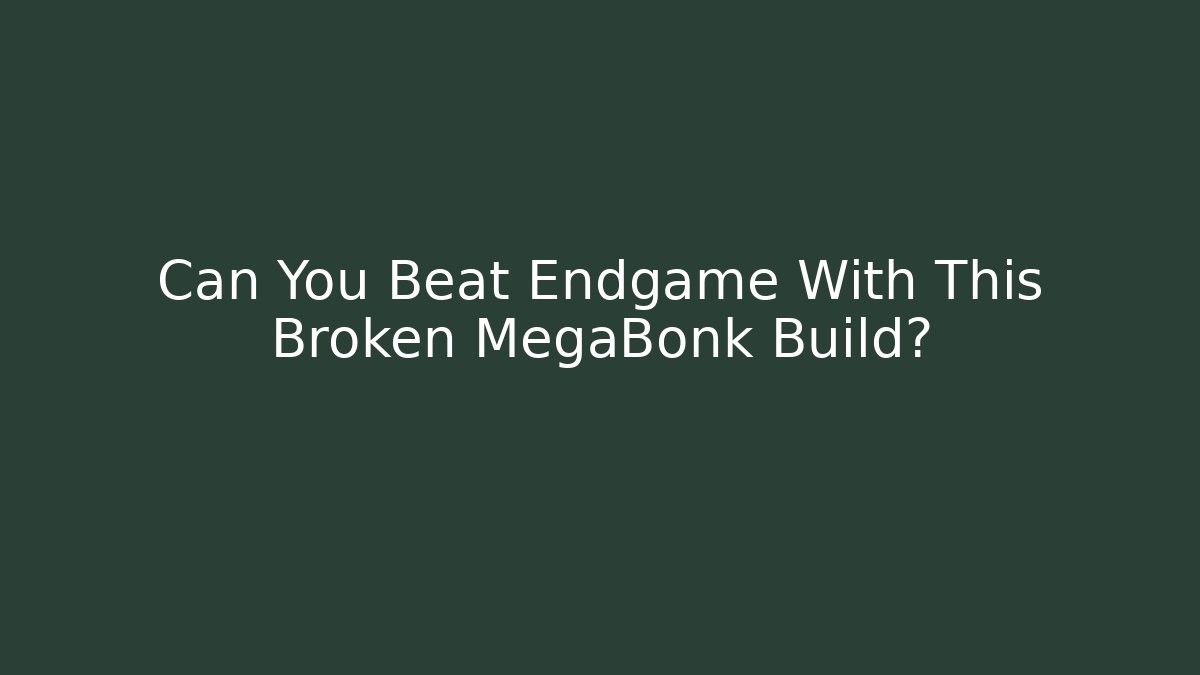 Can You Beat Endgame With This Broken MegaBonk Build? - Create More Assets