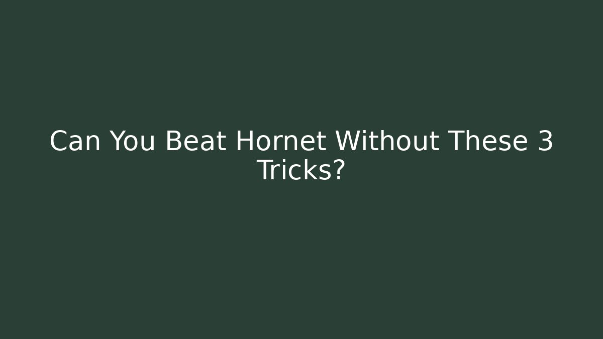 Can You Beat Hornet Without These 3 Tricks?