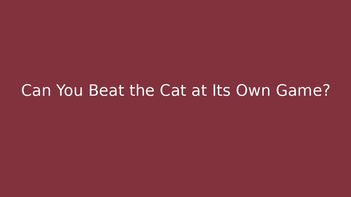 Can You Beat the Cat at Its Own Game?
