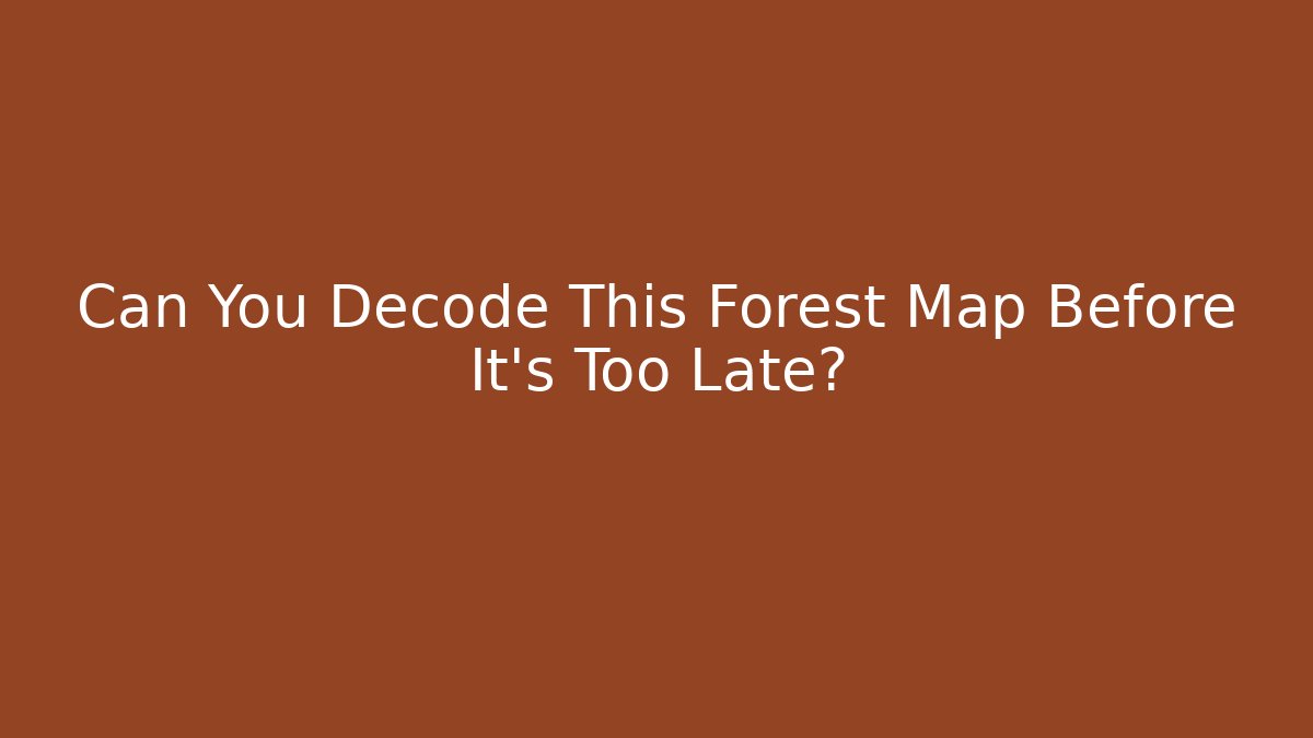 Can You Decode This Forest Map Before It's Too Late? - Create More Assets