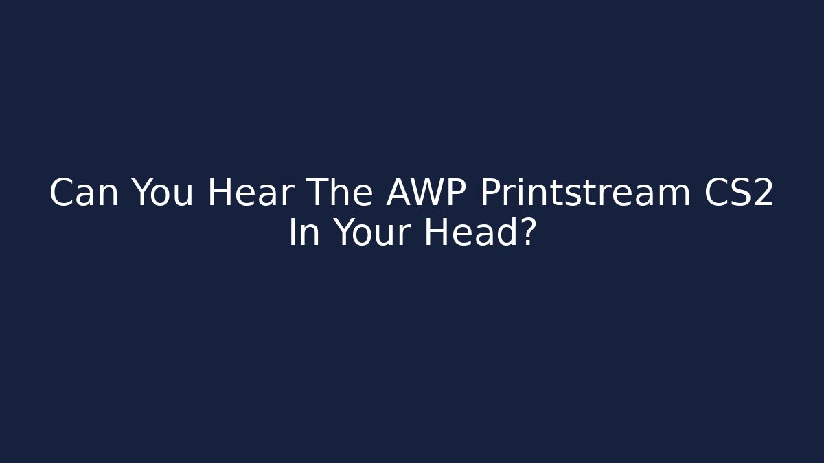 Can You Hear The AWP Printstream CS2 In Your Head?