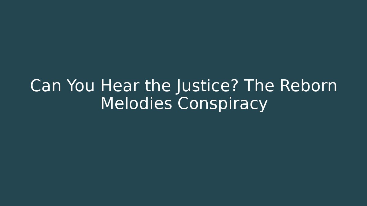 Can You Hear the Justice? The Reborn Melodies Conspiracy