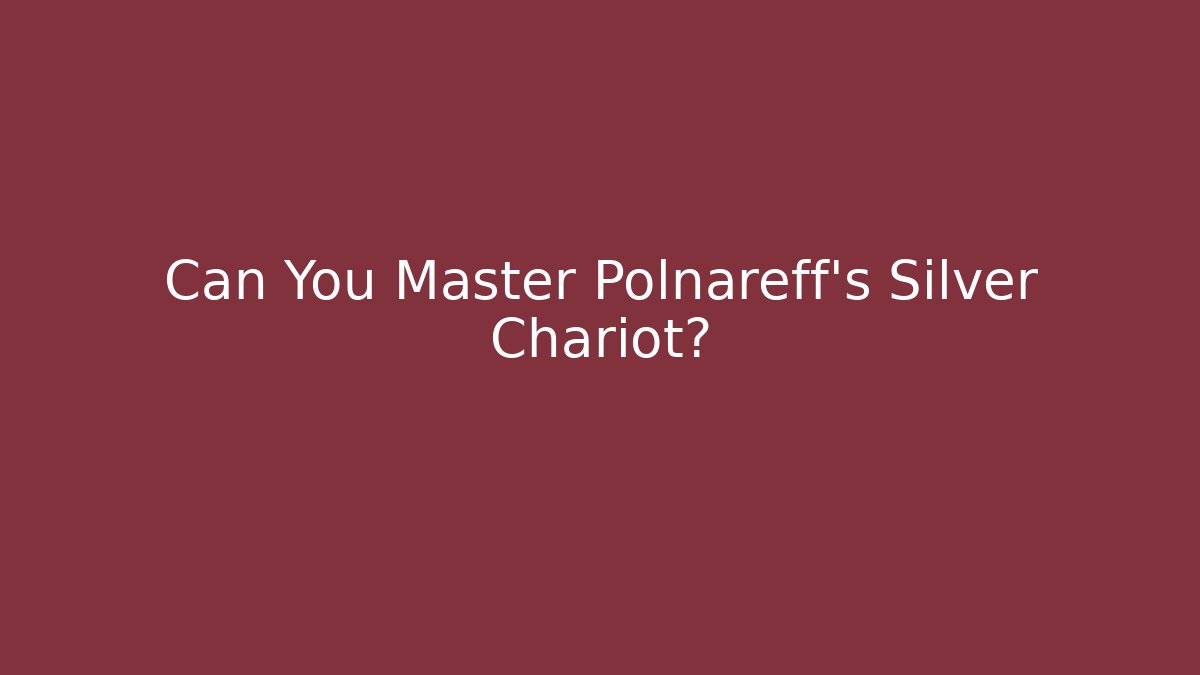 Can You Master Polnareff's Silver Chariot? - Create More Assets