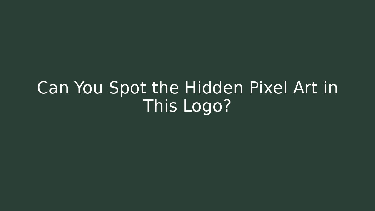 Can You Spot the Hidden Pixel Art in This Logo?