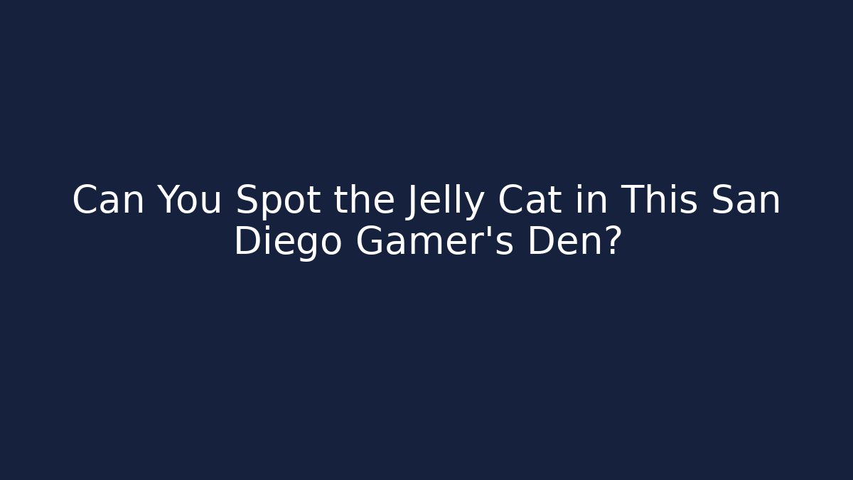 Can You Spot the Jelly Cat in This San Diego Gamer's Den?