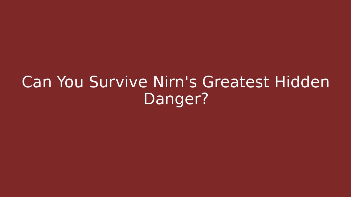 Can You Survive Nirn's Greatest Hidden Danger?