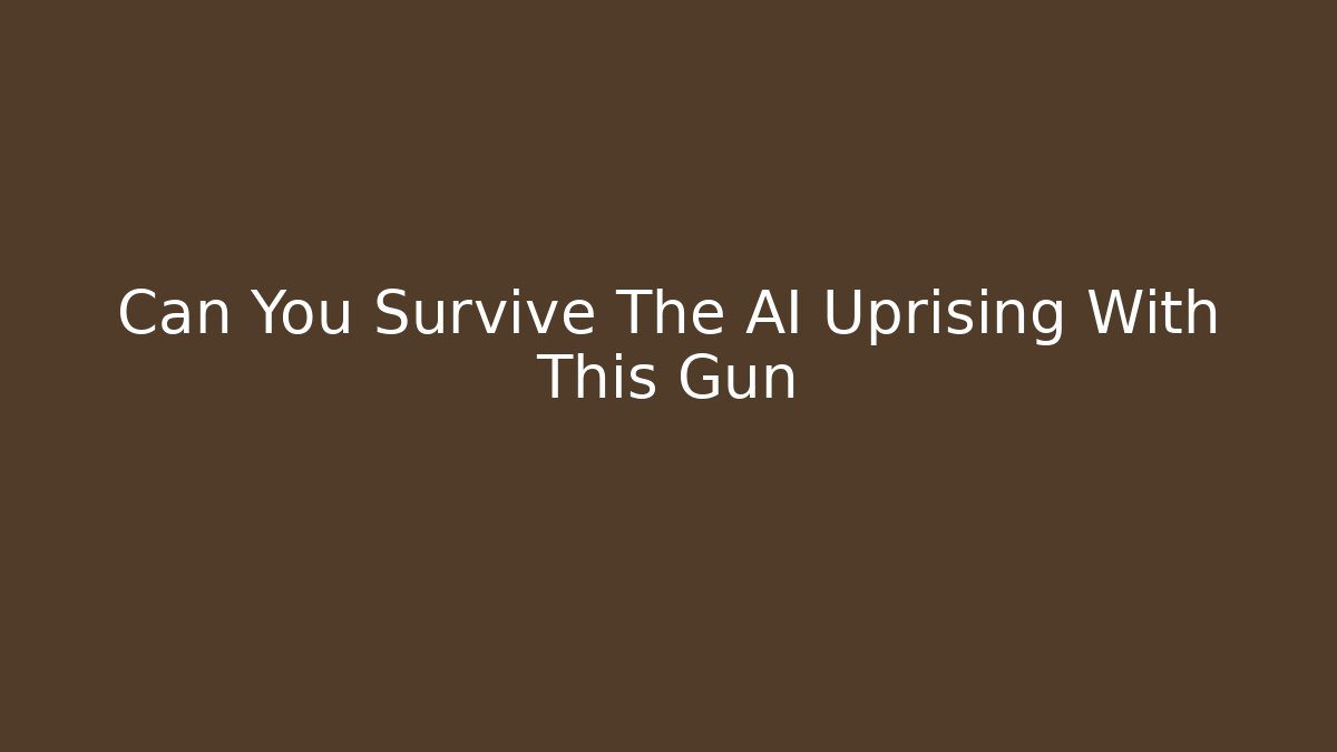 Can You Survive The AI Uprising With This Gun