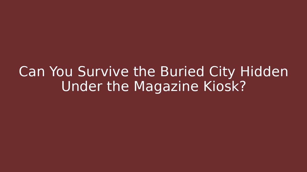 Can You Survive the Buried City Hidden Under the Magazine Kiosk?