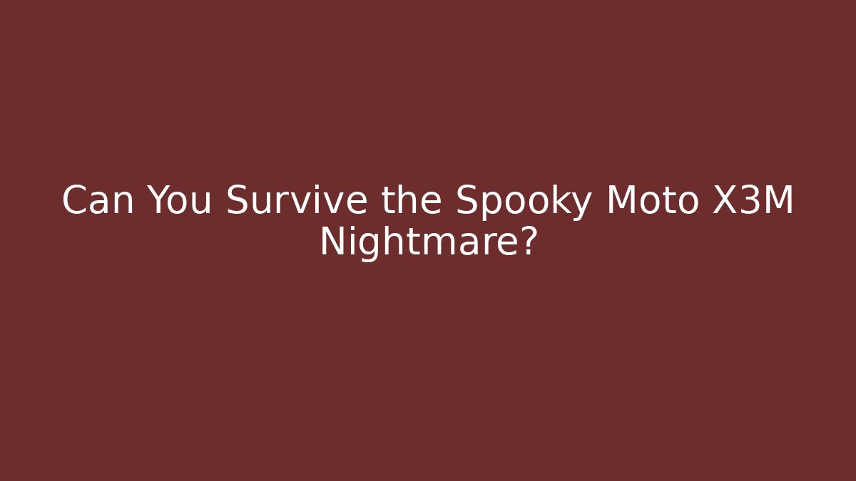 Can You Survive the Spooky Moto X3M Nightmare?