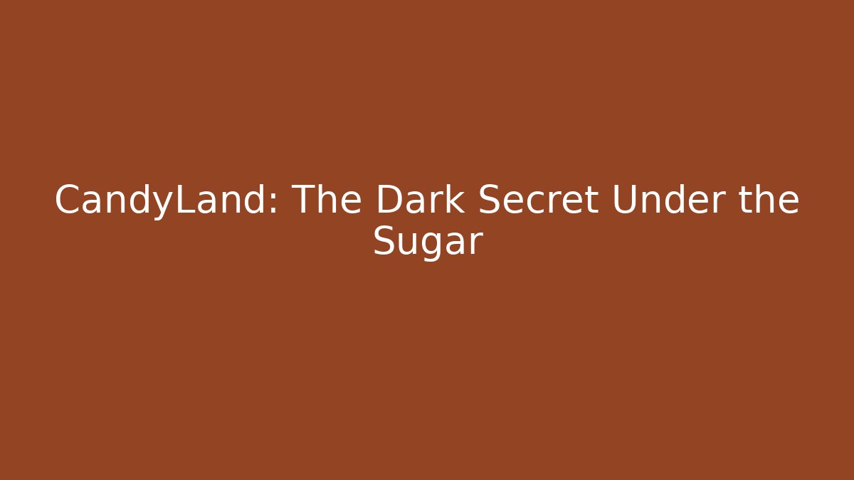 CandyLand: The Dark Secret Under the Sugar - Create More Assets