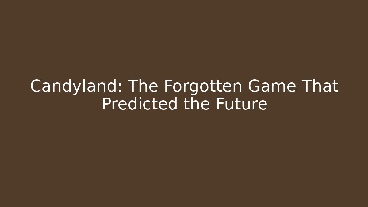 Candyland: The Forgotten Game That Predicted the Future - Create More Assets